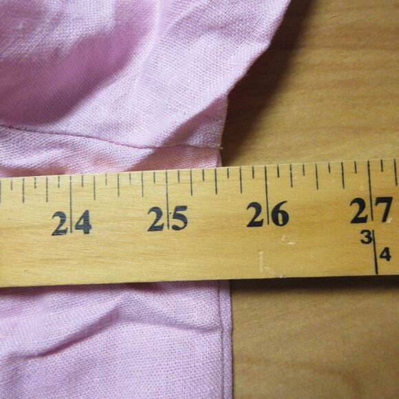 BUFFALO DAVID BITTON Linen Blend Button Front Shirt XL 16 Fidji Pink Blouse NWT - Picture 8 of 9